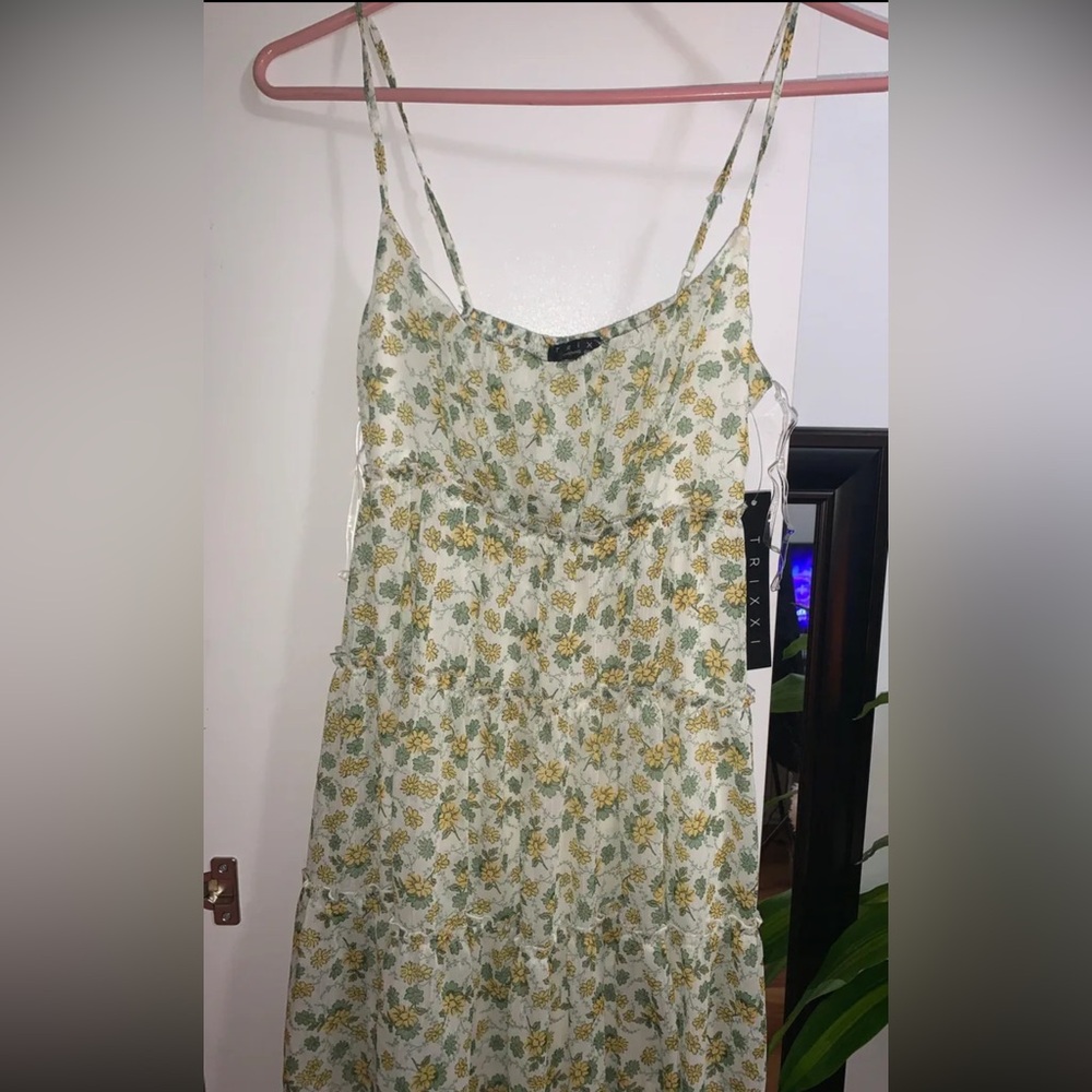 Trixxi Floral Spaghetti Strap Dress